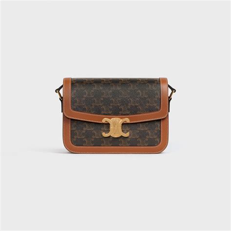 celine mini triomphe in triomphe canvas|Celine triomphe collection.